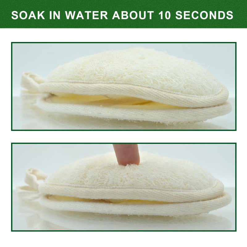 CROVIN Natural Loofah Exfoliating Body Scrubber, Made with Natural Shower Loofah Sponge for Men and Womenâ€™s SPA (Pack of 2) - Image 3